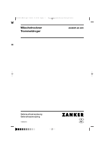 Handleiding Zanker AE 2091 Wasdroger