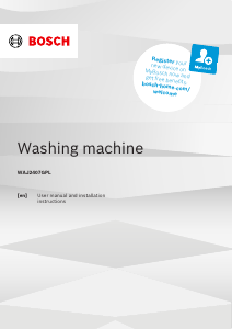 Manual Bosch WAJ2407GPL Washing Machine