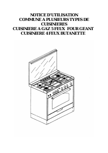 Mode d’emploi Curtiss 851BEAFG Cuisinière