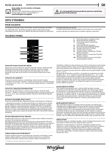 Návod Whirlpool W9 931D KS 3 Chladnička s mrazničkou