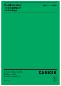 Handleiding Zanker KE 2040 Wasdroger