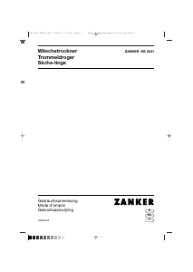 Handleiding Zanker KE 2041 Wasdroger