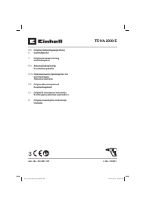 Rokasgrāmata Einhell TE-HA 2000 E Celtniecības fēns