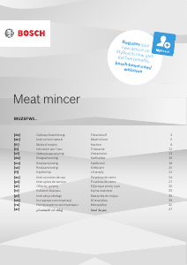 Manual Bosch MUZ5BS1 Meat Grinder