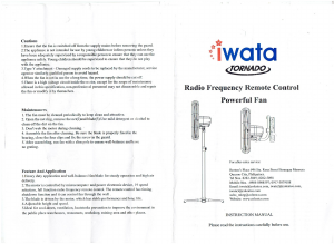 Handleiding Iwata TORNADO 26RW-NV Ventilator