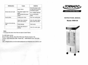 Manual Iwata TORNADO Blaster Josh-04 Fan