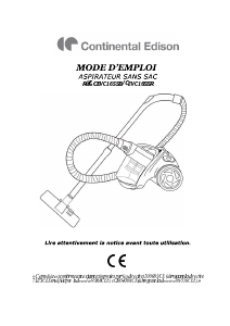 Mode d’emploi Continental Edison CEVC16SSR Aspirateur