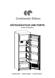 Mode d’emploi Continental Edison CE1DF311BV Réfrigérateur