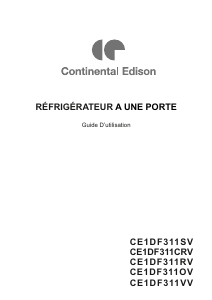 Mode d’emploi Continental Edison CE1DF311OV Réfrigérateur