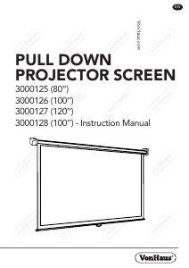 Manual VonHaus 3000128 Projector Screen