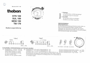 Bedienungsanleitung Theben TM 179 Zeitschaltuhr