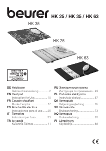 Bruksanvisning Beurer HK 63 Varmepute