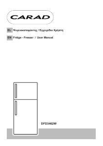 Handleiding Carad DFD3462W Koel-vries combinatie