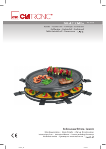 Mode d’emploi Clatronic RG 3776 Gril raclette