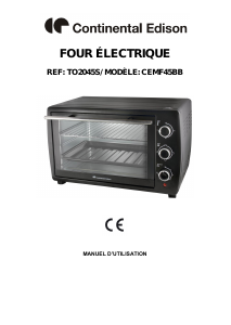 Mode d’emploi Continental Edison CEMF45BB Four