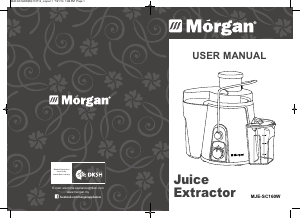 Manual Morgan MJE-SC160W Juicer