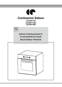 Mode d’emploi Continental Edison CEFMP7VB2 Four