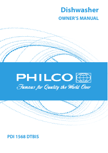 Manual Philco PDI 1568 DTBISX Dishwasher