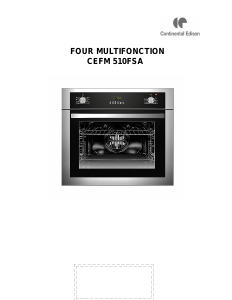 Mode d’emploi Continental Edison CEFM510FSA Four