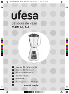 Manual Ufesa BS4717 Ruby Red Blender