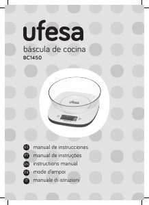 Manuale Ufesa BC1450 Bilancia da cucina