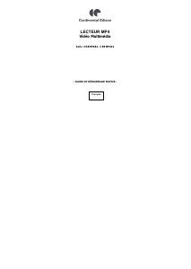 Mode d’emploi Continental Edison CEBMP4S4 Lecteur Mp3