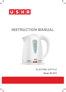 Handleiding USHA EK 3315 Waterkoker
