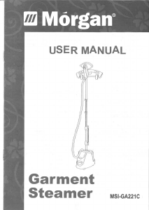 Manual Morgan MSI-GA221C Garment Steamer