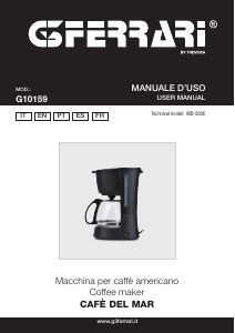 Manual G3 Ferrari G10159 Cafe del Mar Coffee Machine