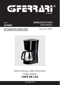 Manual G3 Ferrari G10054 Cafe de Lux Coffee Machine