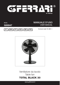 Handleiding G3 Ferrari G50047 Total Black 30 Ventilator