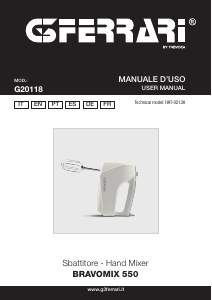 Bedienungsanleitung G3 Ferrari G20118 Bravomix 550 Handmixer