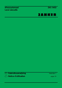 Handleiding Zanker ZKS 5453 Vaatwasser