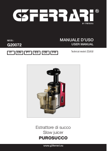 Manual G3 Ferrari G20072 Purosucco Juicer