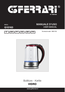 Manual G3 Ferrari G10163 Vidro Kettle