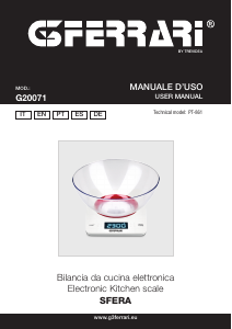 Manual G3 Ferrari G20071 Sfera Balança de cozinha