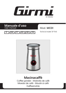 Manual Girmi MC0100 Moinho de café