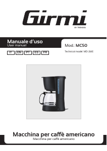 Manual Girmi MC5000 Máquina de café