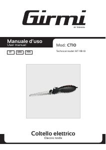 Manual Girmi CT1000 Electric Knife