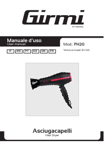 Manual Girmi PH2000 Hair Dryer