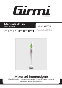 Manuale Girmi MX0201 Frullatore a mano