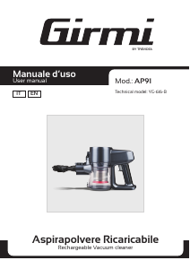 Manuale Girmi AP9100 Aspirapolvere a mano