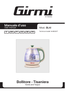 Manual Girmi BL4105 Kettle