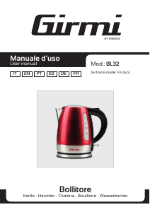 Manual Girmi BL3202 Kettle