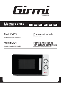 Manual Girmi FM0400 Microwave