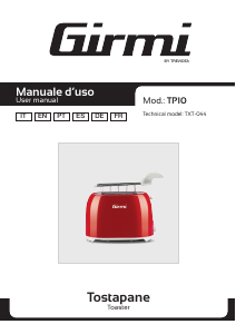 Manual Girmi TP1001 Toaster