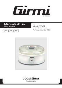 Manual Girmi YG0300 Yoghurt Maker