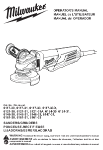 Manual Milwaukee 6124-31 Angle Grinder