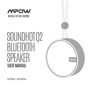 Manual MPOW BH363A Q2 Speaker