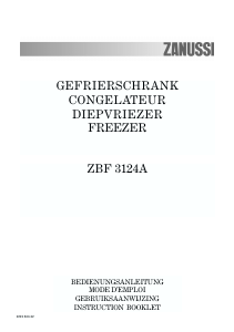 Bruksanvisning Zanussi ZBF 3124 Frys